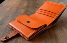 robust-brown leather wallet